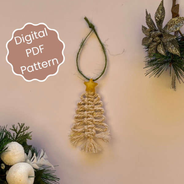 Macramé Tree Christmas Ornament Pattern