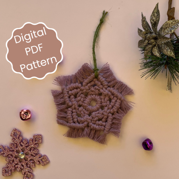 Macramé Star Christmas Ornament Pattern