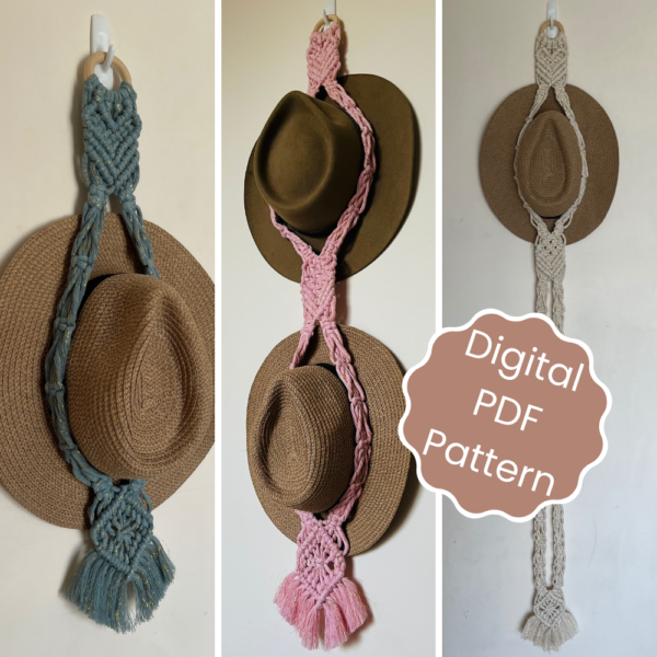 Macramé Heart Hat Hanger Pattern